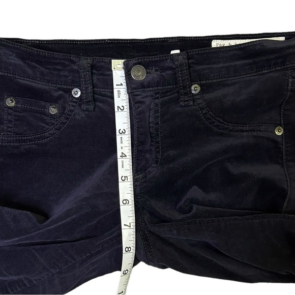 Rag And Bone Black Velvet Skinny Stretch Jeans Zipper Size 24 - Picture 12 of 14